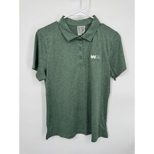 NWT Clique Charge Active Polo Shirt Women's Medium Green Waste Management